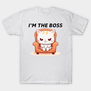 Cute Funny Cat I'm The Boss T-Shirt